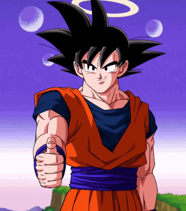 A picture of goku from dragon ball z.