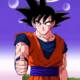 A picture of goku from dragon ball z.