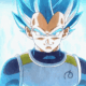 A drawing of vegeta from dragon ball z.